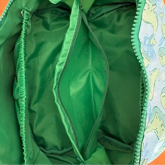 Simply Southern Whale Print Cosmo Bag Lay-Flat Cosmetic Case EUC - Picture 8 of 9